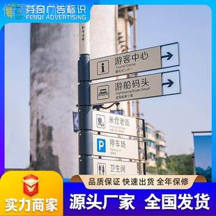 3标牌室 景区景镀锌板多向方不区锈钢标识导视系统索引牌价值观FQ