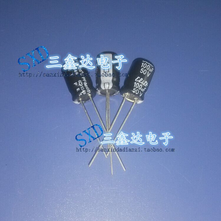50V100UF 100UF 50V进口原装全新耐高温直插电解电容8*12
