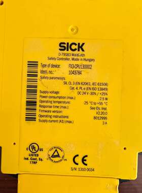 sick安全继电器cpu，fx3-cpu130002，104议价