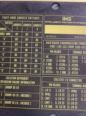 原装IMS步进驱动器MX-CS100-401 版本V1.议价