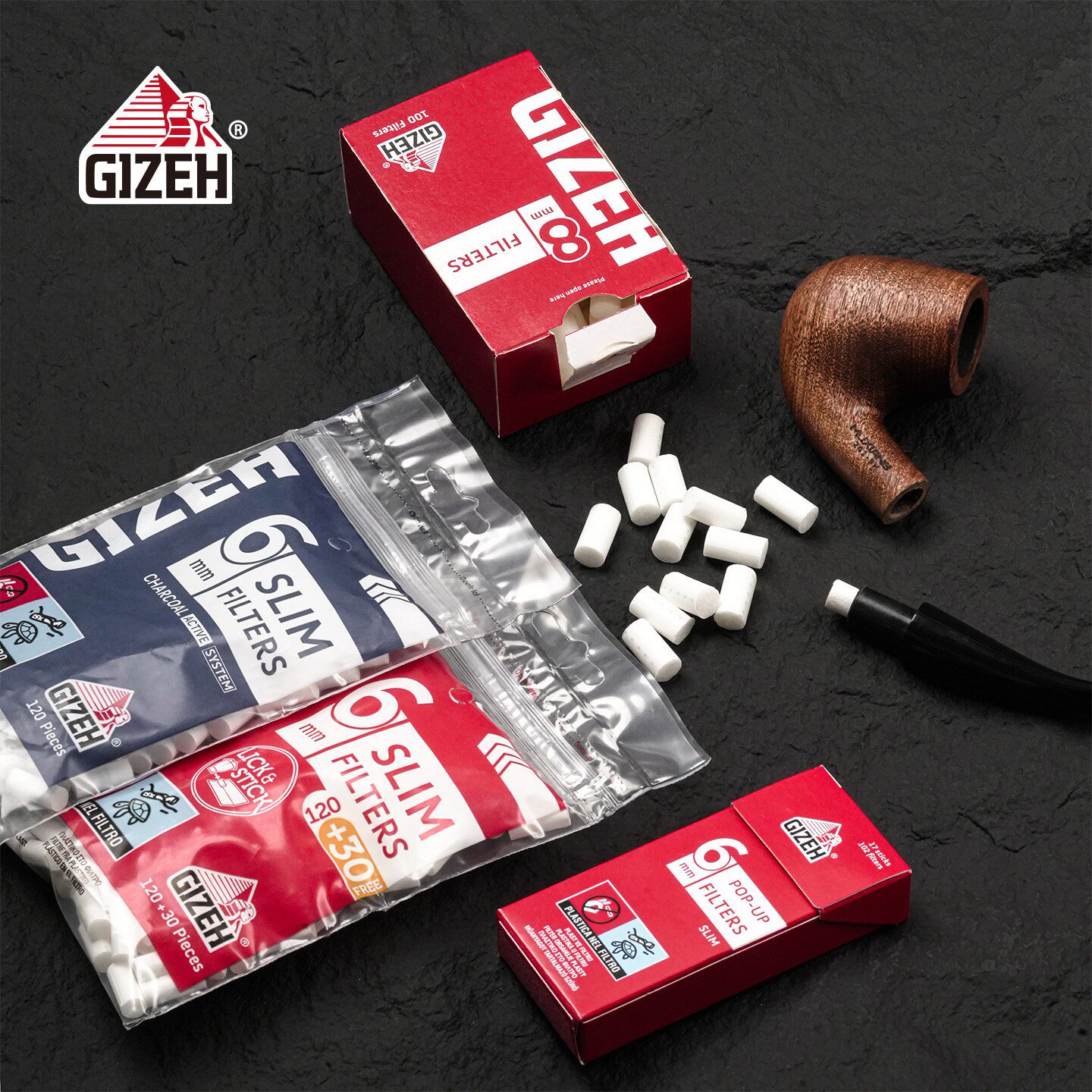 德国制造金字塔烟嘴滤芯烟杆烟斗替换滤芯清洁过滤芯专用烟具