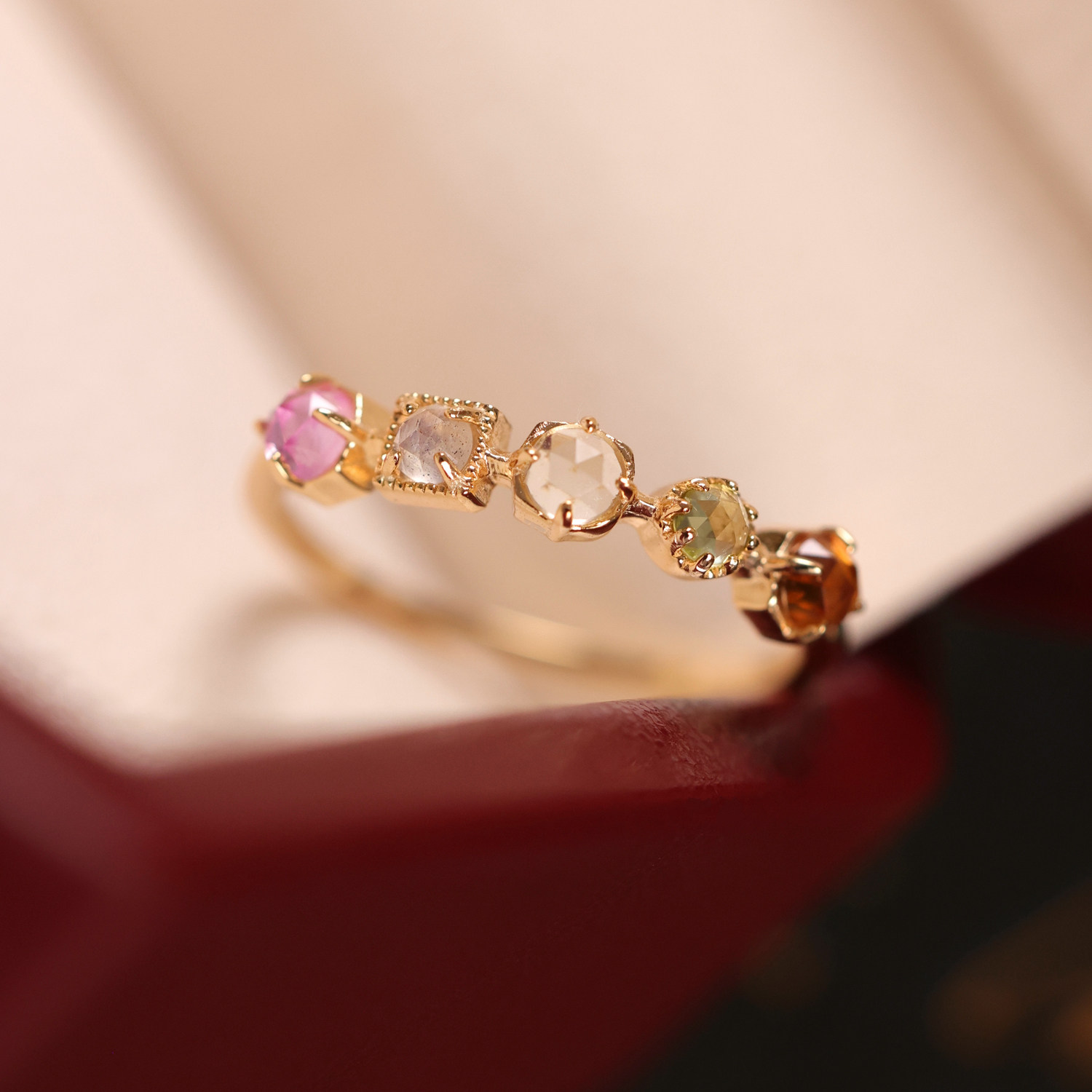 珞笙《玫瑰和甜酒》黄水晶橙石榴红刚玉拉长石彩宝轻奢银镀金戒指,饰品/流行首饰/时尚饰品新,戒指/戒面,淘宝优惠券,粉丝福利购,淘宝优惠卷