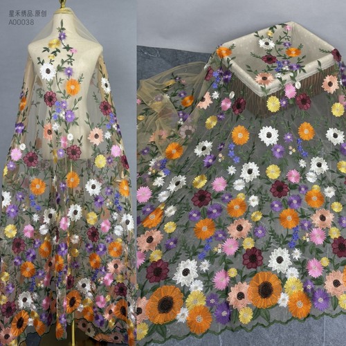 立体绣花款高端定制蕾丝网晚礼服