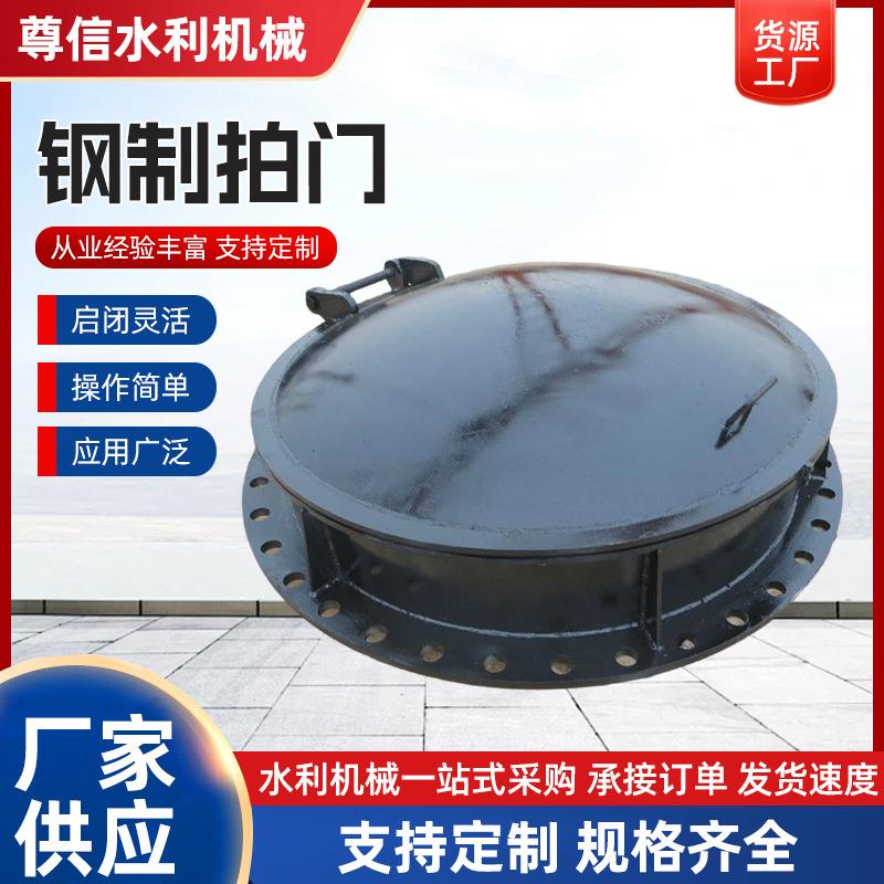 不锈钢拍门碳钢浮箱式节能型侧翻式圆形方形钢制拍门多规格拍门