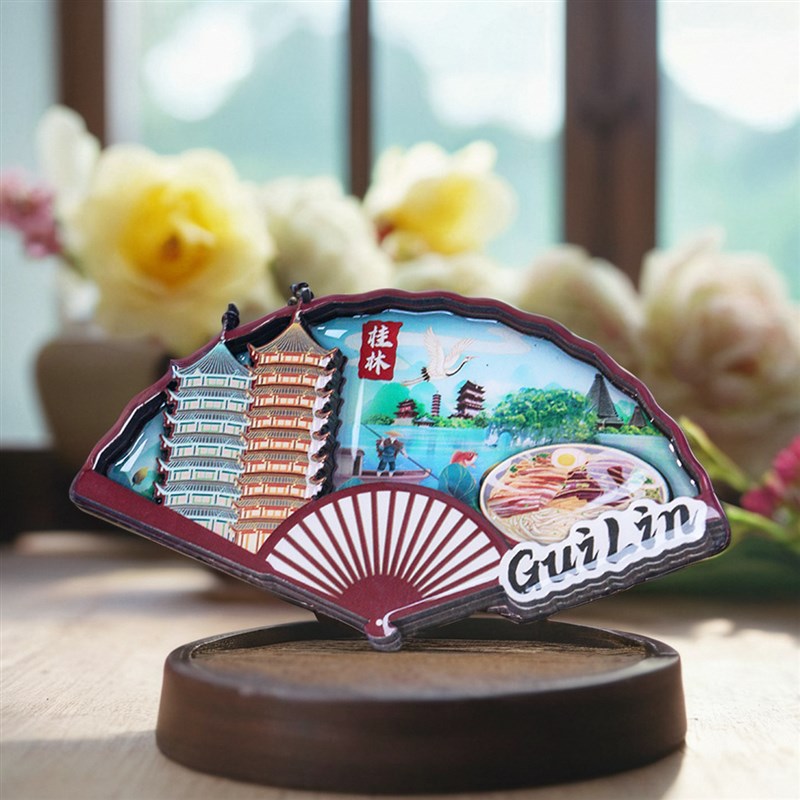 广西桂林冰箱贴山水文创中国城市冰箱贴创意旅游纪念品磁贴定制