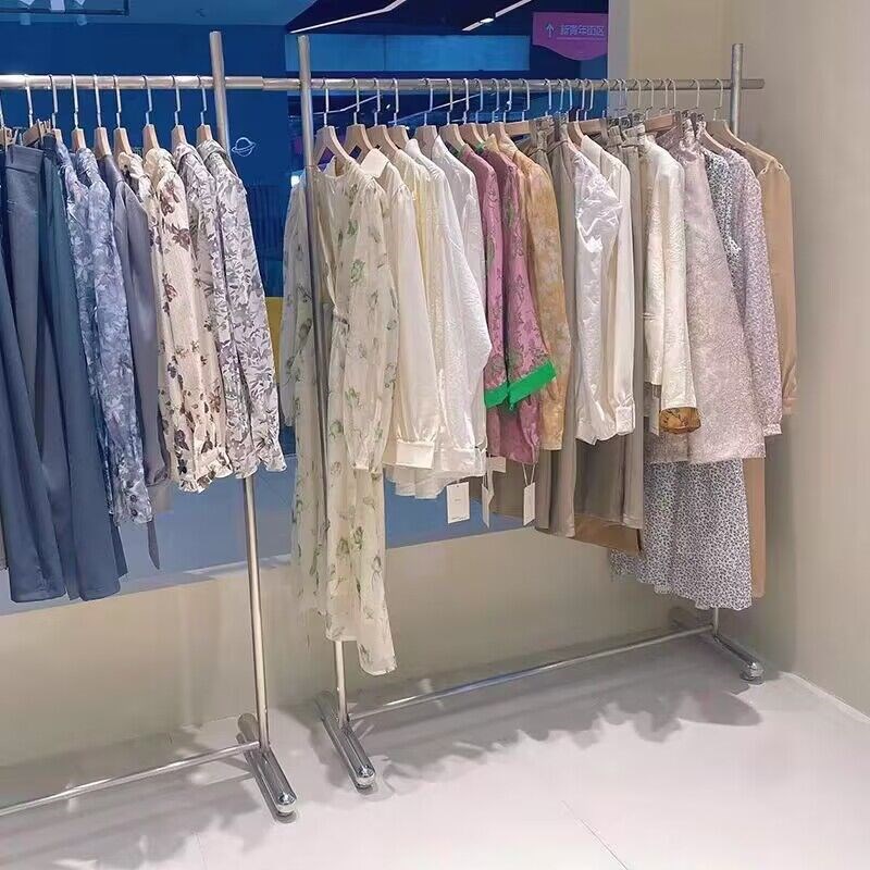 服装展示架不锈钢落地式挂衣架男女装童装店中岛货架简约陈列道具