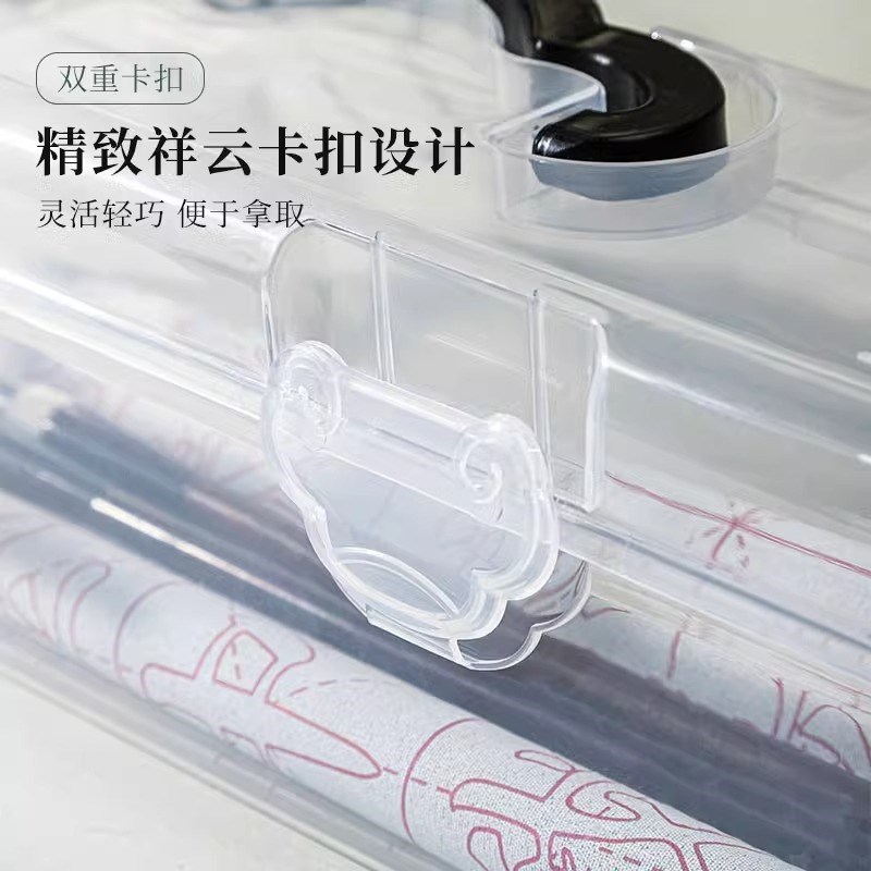 毛笔书法收纳盒便携手提式大容量美术画箱手提文具盒国画颜料文房