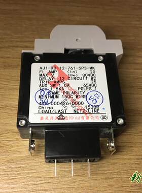 美国Carling嘉灵AJ1-X0-12-761-5P3-MK 设备断路器 NO+NC