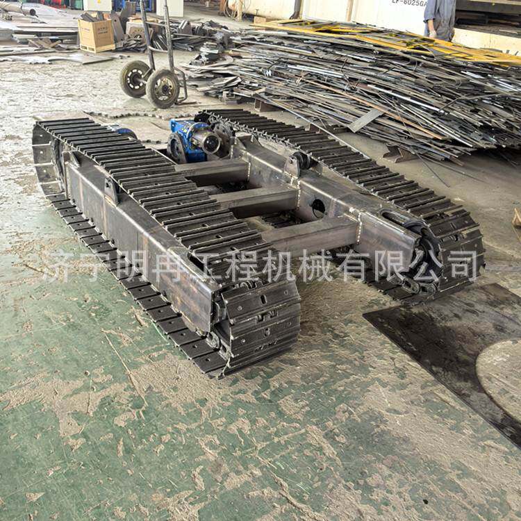 液压钢制履带底盘总成伸缩一米加宽稳定 中心回转旋转钢制底盘件