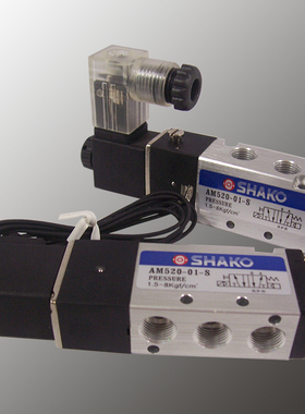 新恭SHAKO五口二三位电磁阀AM520 B 01 S D 220V24V12V AM530-01D