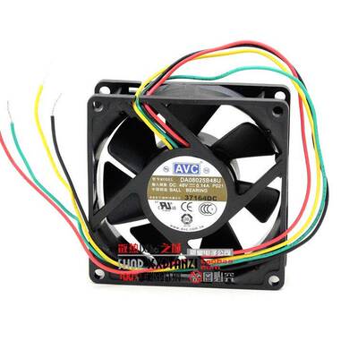 AVC DA08025B48U-P021 8CM 8025 48V 0.14A 静音服务器散热风扇