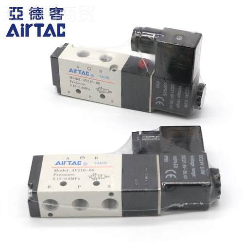 A二irTAC原SQX装亚德客 五通 电磁2阀 4V10-06 4V2位1006B 4V2100