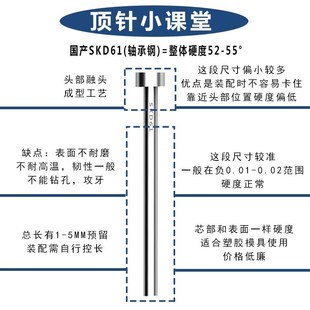 2.4 2.6 3.1 2.2 3.2mm 2.9 2.3 2.8 国产SKD61顶针顶杆2.1 2.7