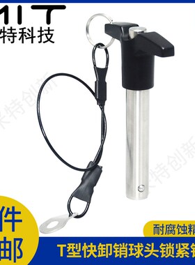 MT193A球头锁紧销T型定位插销直径5/6/8/10/12分度销快锁销弹簧销