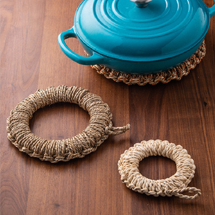 朵颐Weave水草锅垫隔热垫加厚砂锅垫纯手工编制餐垫北欧餐垫