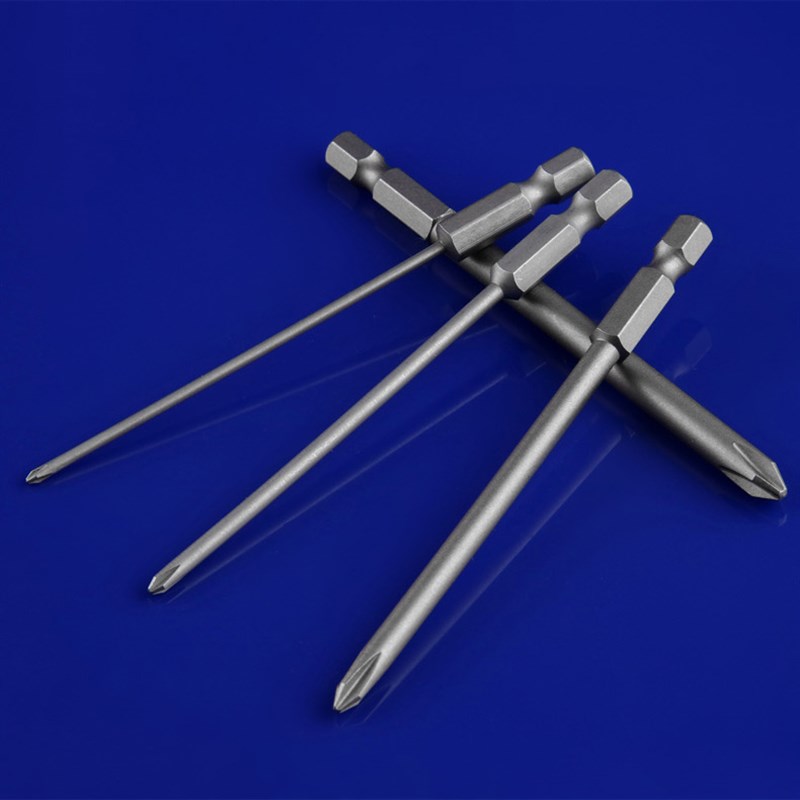 SQ批头加长十字批头100mm特长一字磁性批头150mm电动十字螺丝起