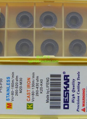 戴 黛斯卡DESKAR圆铣R6刀片RPMT1204MOE-JS LF6018
