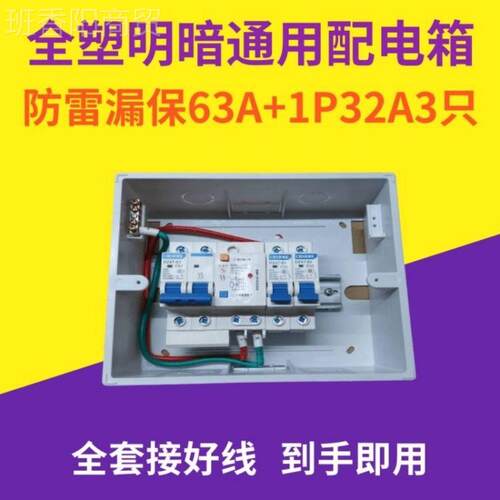 强电箱8PQL回路防配电箱装家用施电套接空地雷气开关漏电开关成套