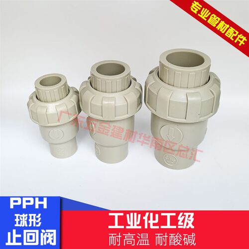 PPH半球形止回阀塑料给水管PPR热熔式单向立式逆止阀 25 32 40 63