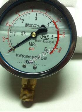 YTN-60耐震表油表气压表抗震表充油表液压 杭州仪川仪表厂家直销