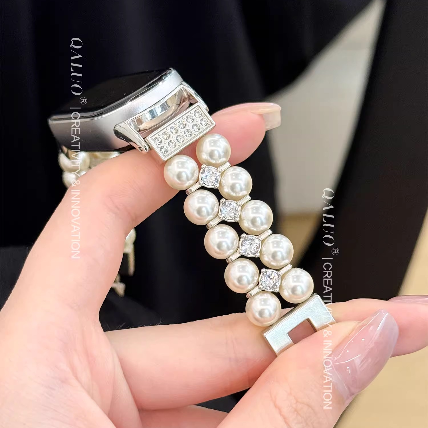 千洛适用小米/红米手环珍珠表带