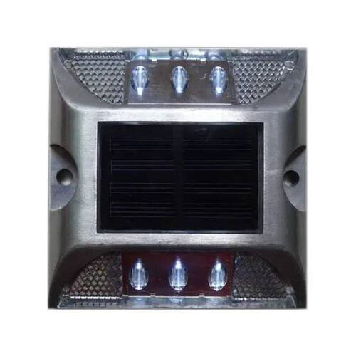 货车太阳能双色铸铝道钉警示灯防水耐撞爆闪灯交通施工障碍灯实用