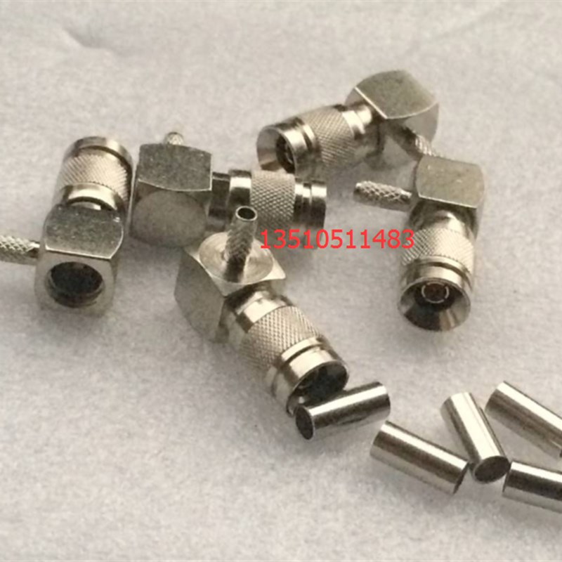 迷你BNC-JW-1.5射频2M信号头 CC4公弯头通用RG179高清SDI高频接头