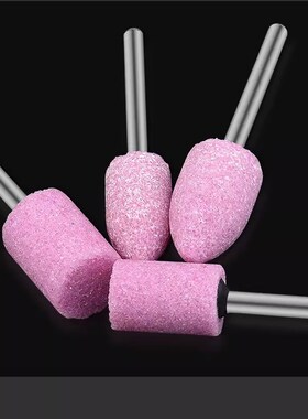 火石仔砂轮磨头红刚玉小电磨头白刚玉棕刚玉T型电动打磨头3mm6mm