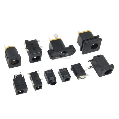 直流DC电源插座5.5*2.1/2.5MM 3.5*1.3接头插头接口母座DC005 002