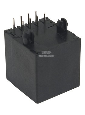 RJ45 立式 黑色全塑通讯网口 网络插座 接口 5224-8P8C 直插180度