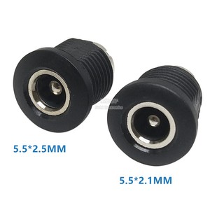 DC电源插座直流母座充电座圆孔带螺纹螺母 2.5mm DC022D 5.5x2.1