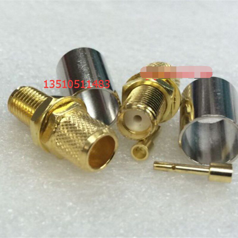 SMA-C-K-5射频AP工业级跳线头 SMA母三件套压接50-5高频馈线接头