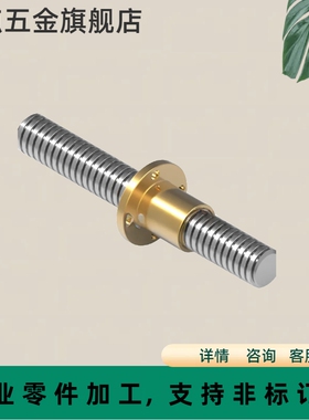 圆法兰LJP60 61 62 63梯形丝杆紧凑T型螺杆铜螺母 MTSPFR T8 10