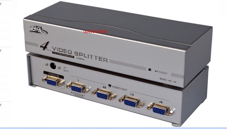 VGA分配器vga转换器 VGA一进四出 VGA1分4 4口VGA分配器250MHZ