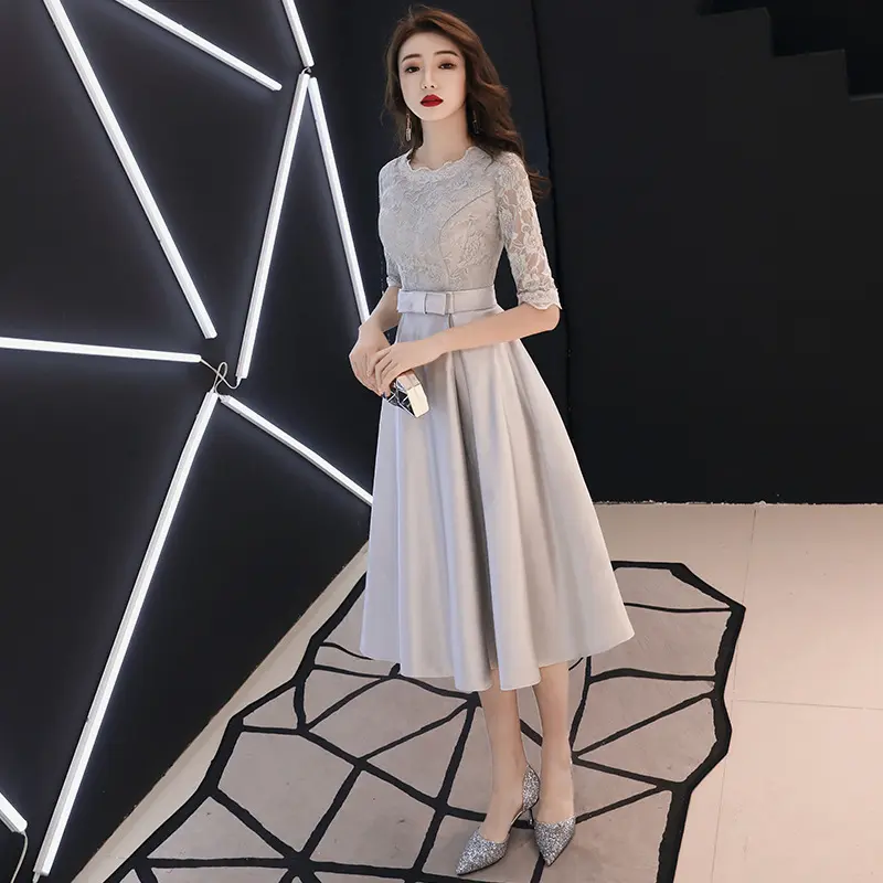 伴娘服中长款2025新款春季韩婚纱