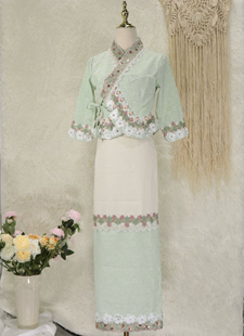 西双版纳傣族服装花仙子套装旅游小娘惹气质传统日常写真拍照服饰