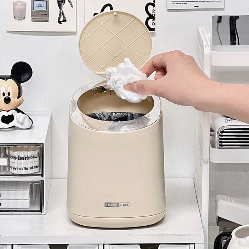 桌面垃圾桶可爱小号客厅茶几迷你卧室纸篓床头办公室家用小杂物桶