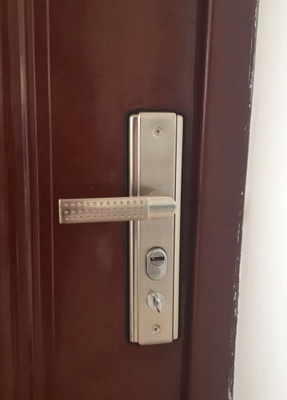 通用型防盗门把手门锁拉手 1.2厚面板实心加厚手柄进户门大门拉手