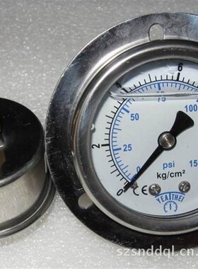 耐震充油压力表 油压表Y-SON 250KG PSI MPA轴向带边 100KG 400KG