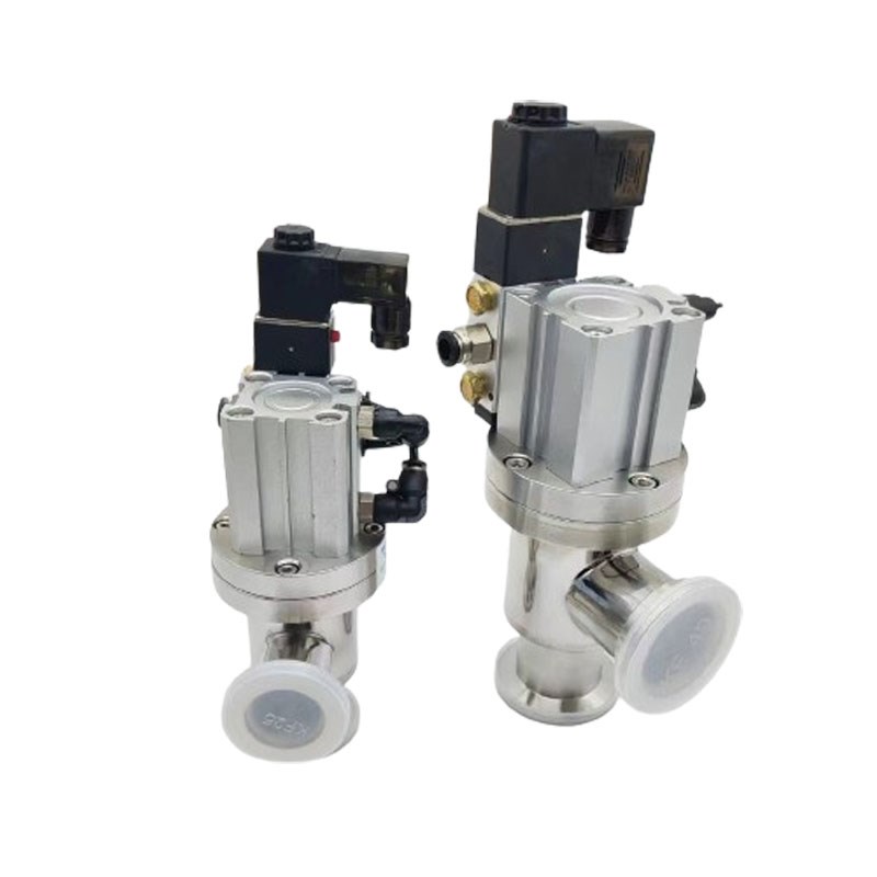 KF气动真空挡板阀 Y型高真空角阀GDQ-16KF GDQ-25 GDQ-40 L型直角