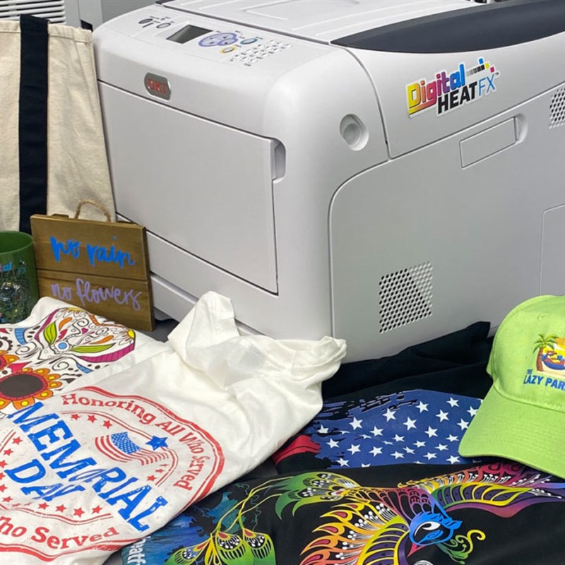 oki c833 pet透明不干胶 水转印 热转印 纹身水贴 白彩同出打印机