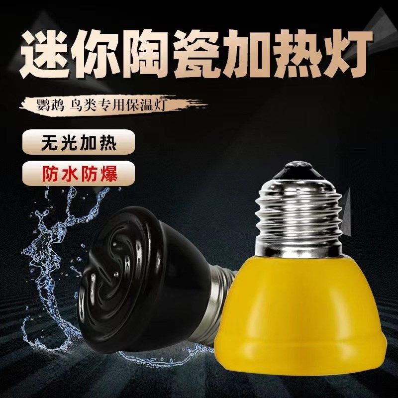 灯泡陶瓷加热无光爬虫蜥蜴乌龟家禽鸟出口级别红外线加热灯宠物