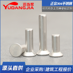 20mm GB869 304不锈钢沉头铆钉平锥头实心铆钉M2M3M4M5M6