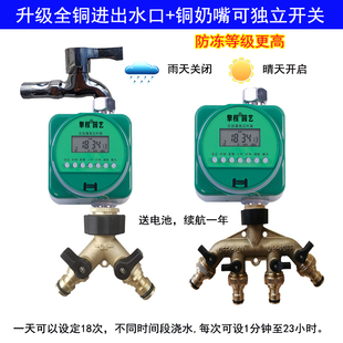 全铜自动浇水器一分二分水器浇花定时器冬天防冻电磁阀设备时控器