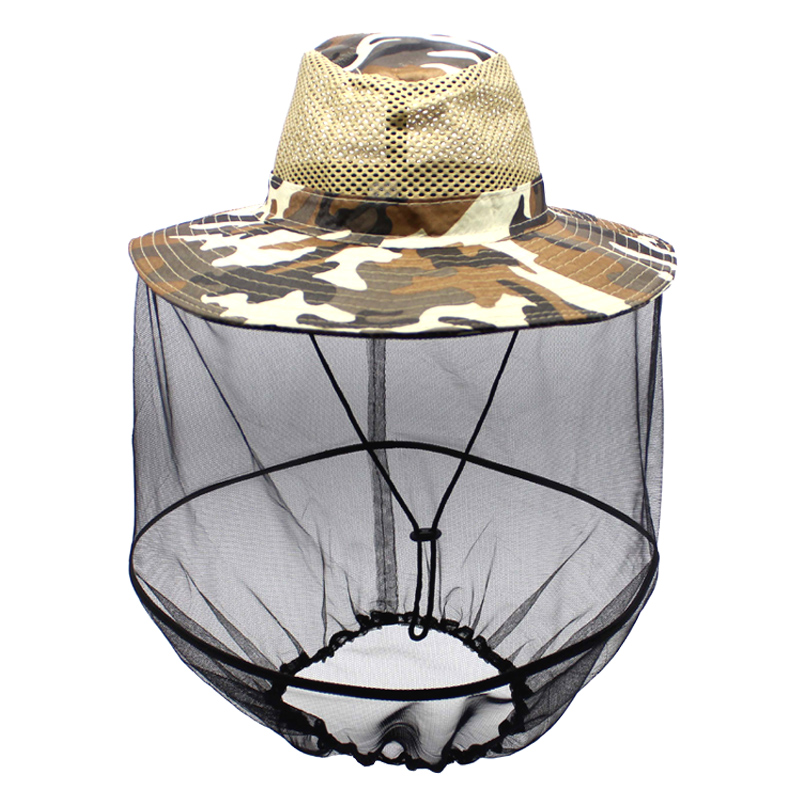 防蚊帽 户外防晒钓鱼帽子夜钓帽防虫帽养蜂帽男女夏季透气遮阳帽