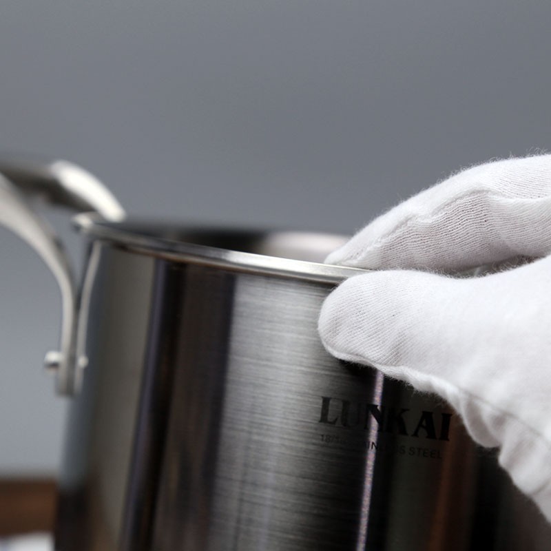 好厚实三层钢一体成型18/10不锈钢汤锅 汤煲 蒸锅 奶锅16/20/24cm