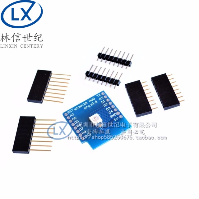 W2812 RGB全彩模块 FOR D1 mini WIFI扩展板学习板RGB驱动模块