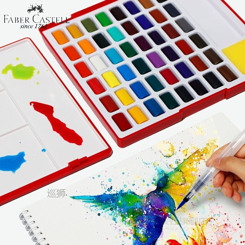 Faber Castell  24/36/48 Brilliant Colors Solid Watercolor Pa