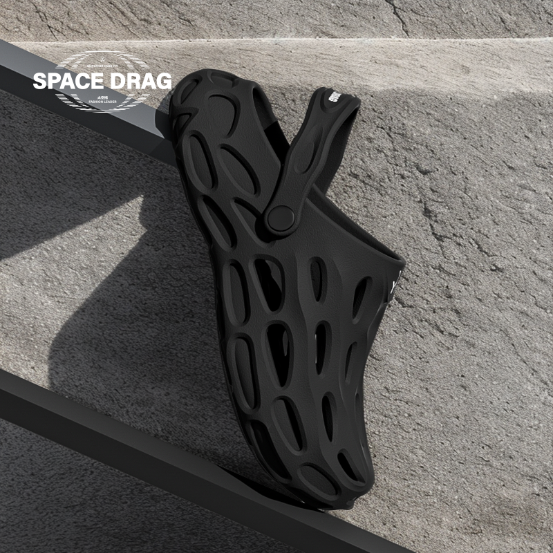 太空拖男士洞洞鞋2025新款厚底踩屎感户外防滑透气耐磨透气沙滩鞋