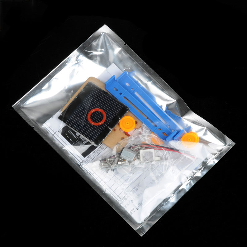 黄色轮子太阳能小车10号DIY拼装太阳能科技手工制作电子组装套件